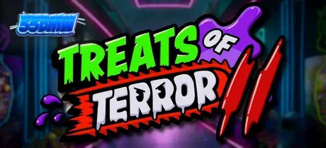 Treats of Terror II স্লট গেমের একটি দৃশ্য যেখানে খাবারগুলো বিদ্রোহ করছে